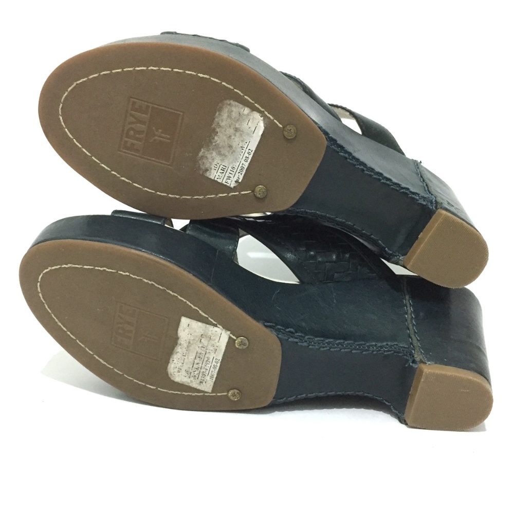 Frye Dark Green Weave Leather Wedge - Picture 5 of 8